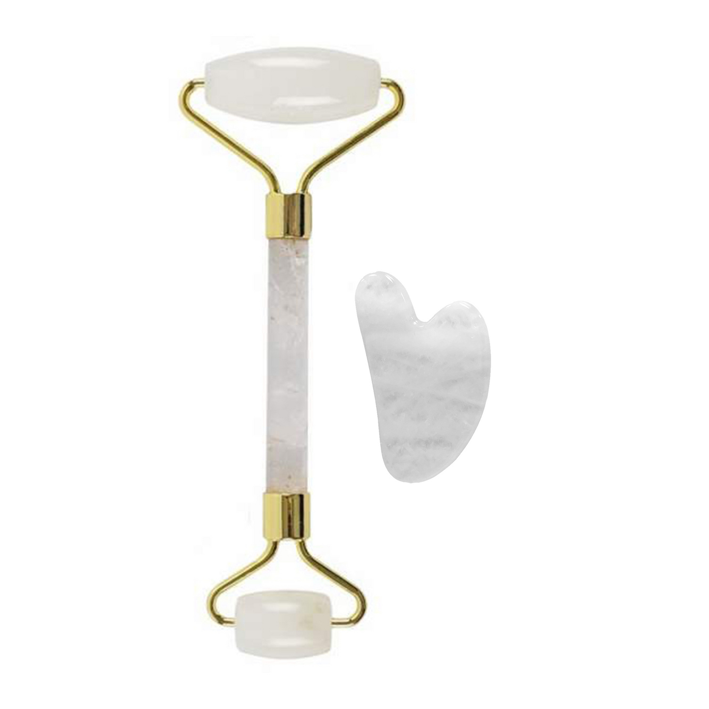 White Quartz Face Massage Roller
