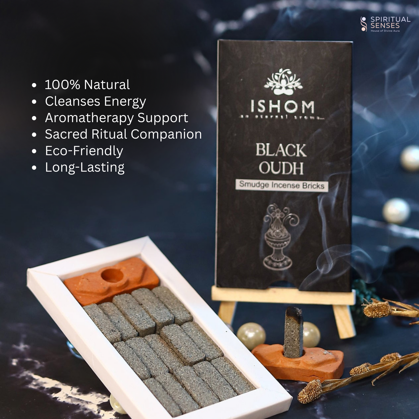 Black Oudh Incense Bricks