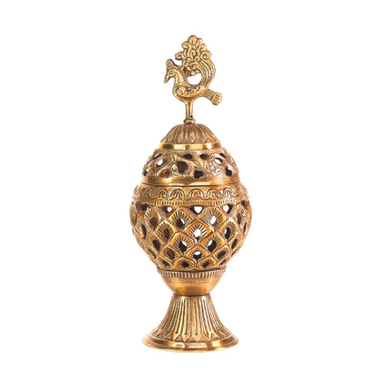 Antique brass dhoop dani mor design