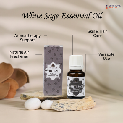 White Sage Essential Oil for Cleanse Negative Energy | 100% Pure