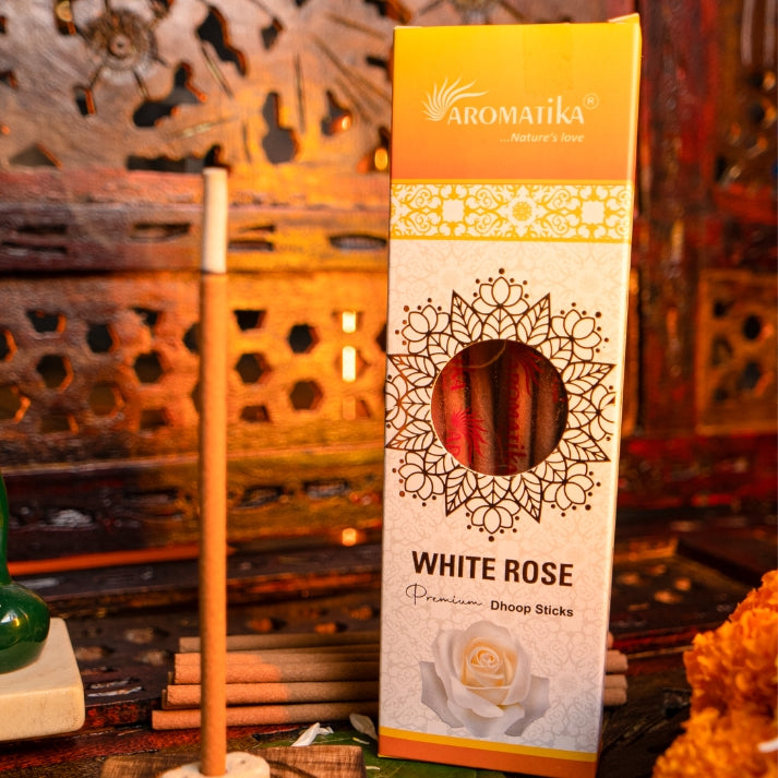 Combo of 6 Dhoop Sticks (Guggal, Sandal Musk, White Rose, Black Oudh, Amber Oudh, Nature’s Love)