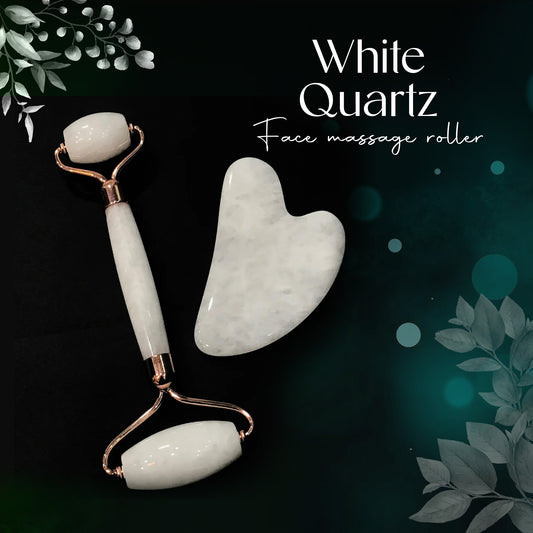 White Quartz Face Massage Roller