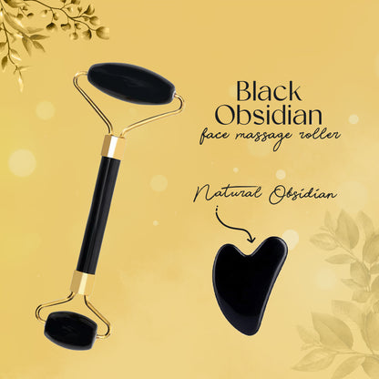 Black Obsidian Face Massage Roller