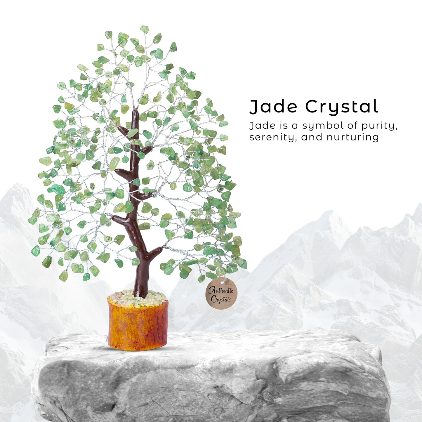 Jade Crystal Healing Gemstone Tree | For Fortune