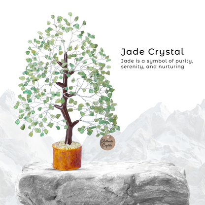 Jade Crystal Healing Gemstone Tree | For Fortune