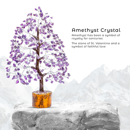 Amethyst Crystal Healing Gemstone Tree | For Growth