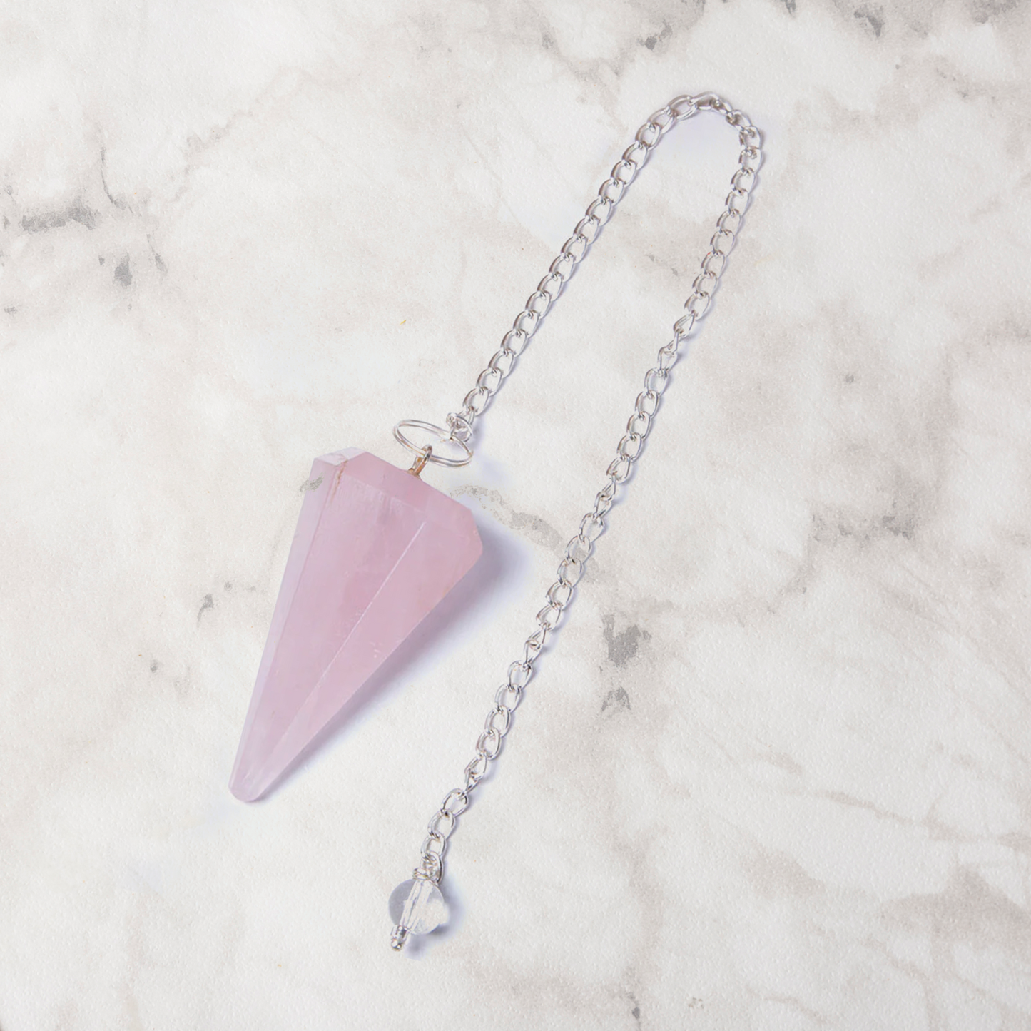 Rose Quartz Gemstone Pendulum