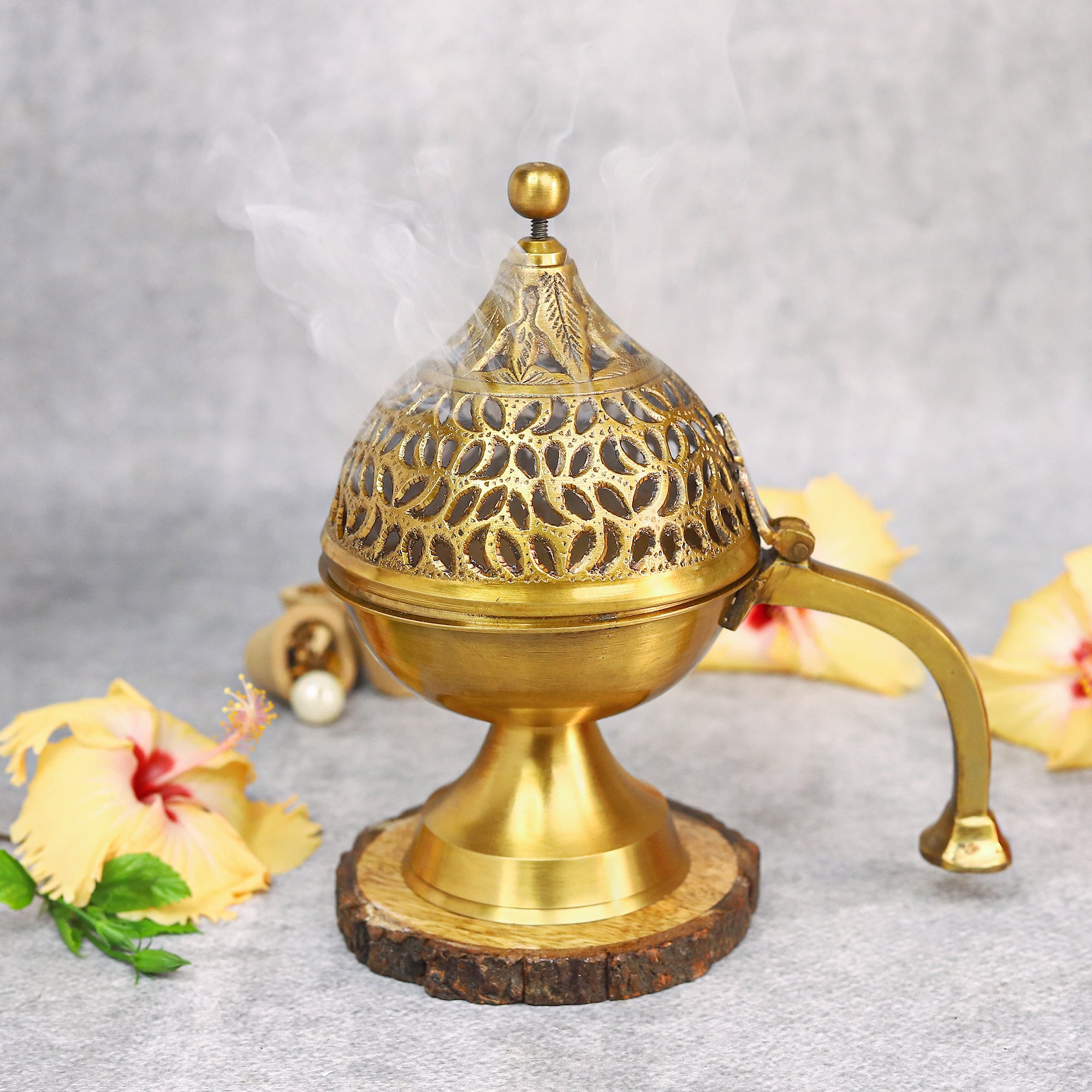brass incense cone burner