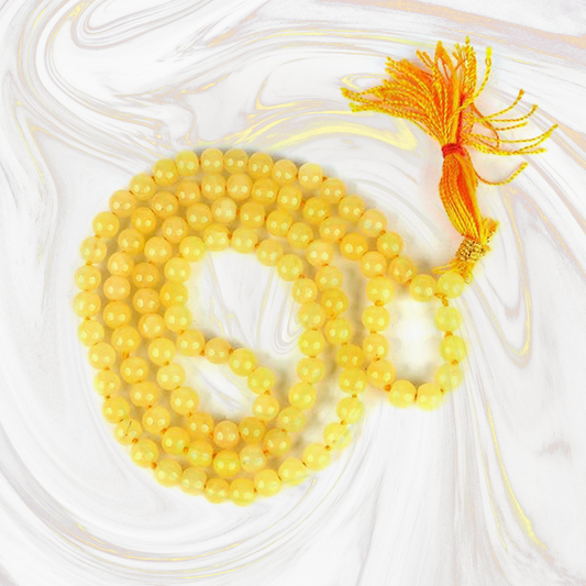 Yellow Quartz Jaap Mala 108 Beads