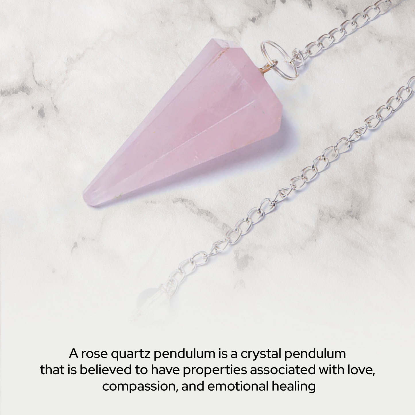 Rose Quartz Gemstone Pendulum