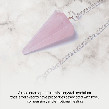 Rose Quartz Gemstone Pendulum