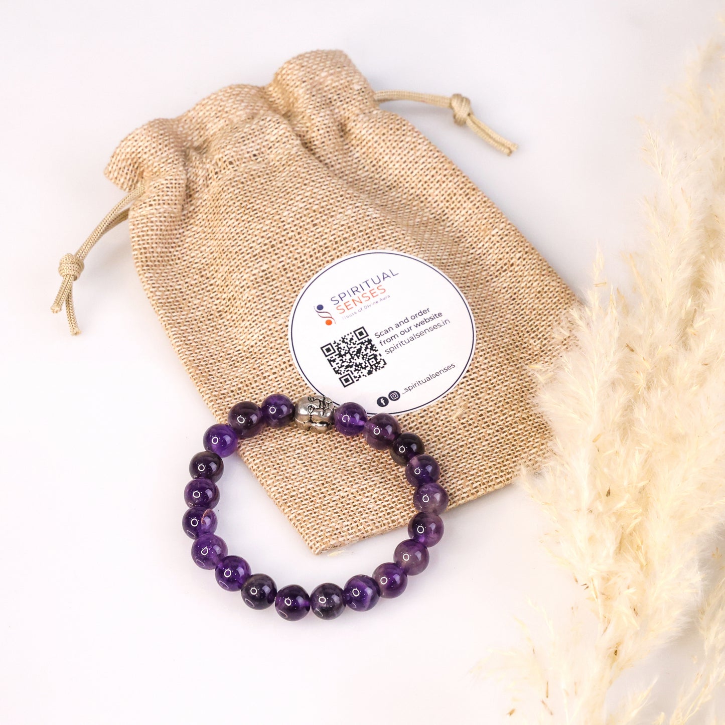 Amethyst  Beads Bracelet