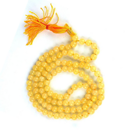 Yellow Quartz Jaap Mala 108 Beads