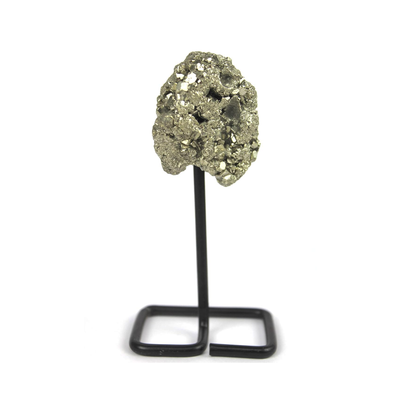 Gemstone Raw Pyrite Metal Stand