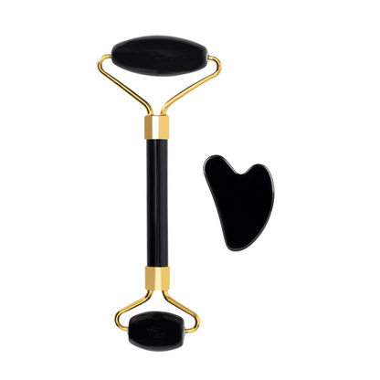 Black Obsidian Face Massage Roller