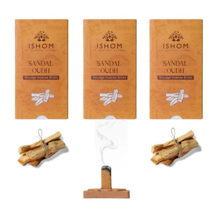 Sandalwood Oudh Incense Bricks (Pack of 3)