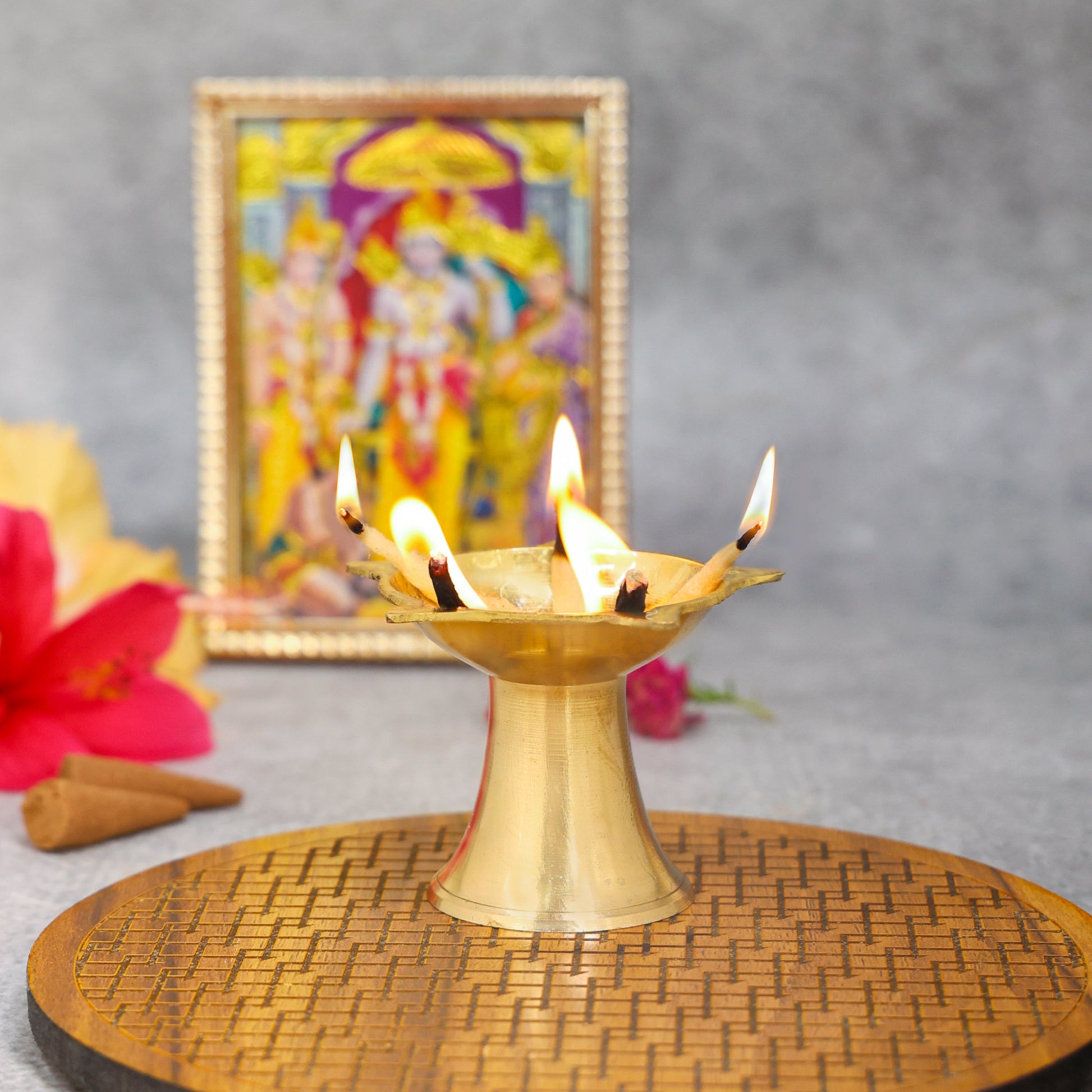 brass diya Star lamp