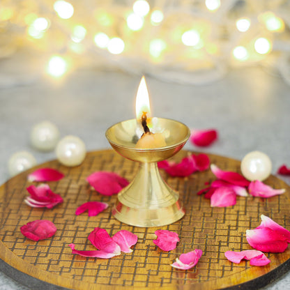 brass oil lamp diya