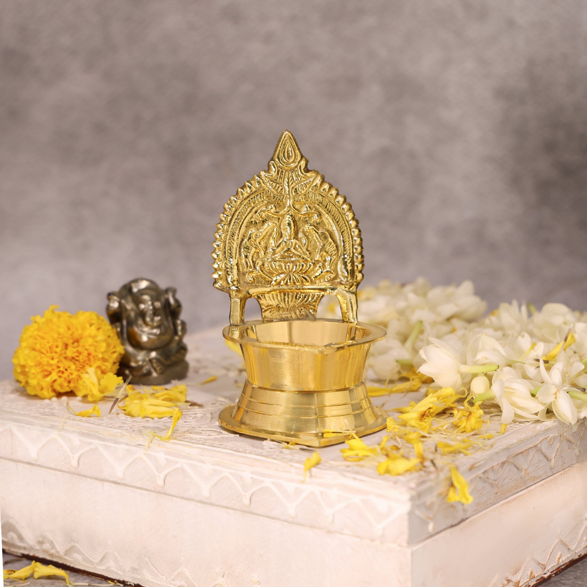 brass pooja diya