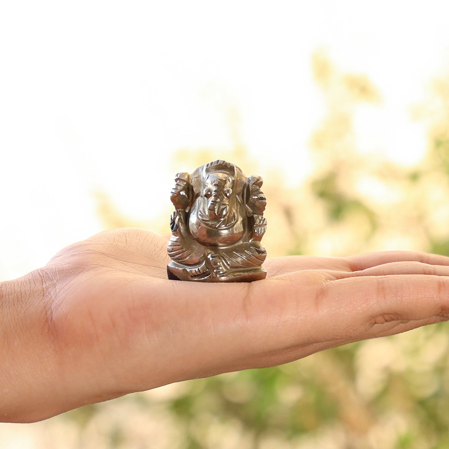 pyrite gemstone lord ganesh Murti