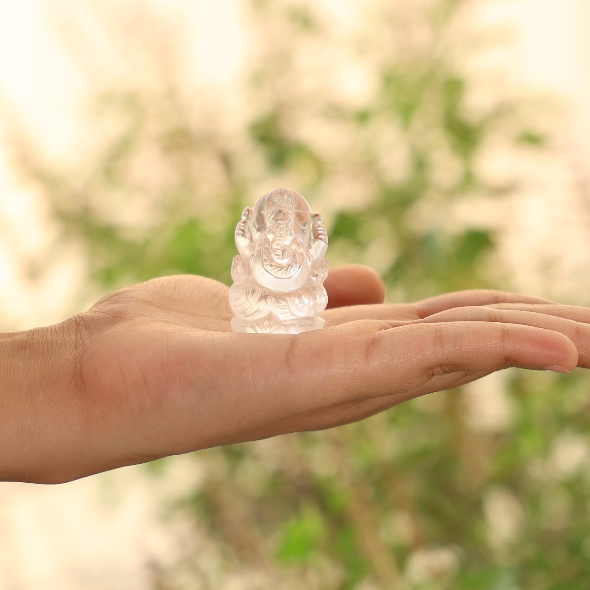 clear Gemstone murti 