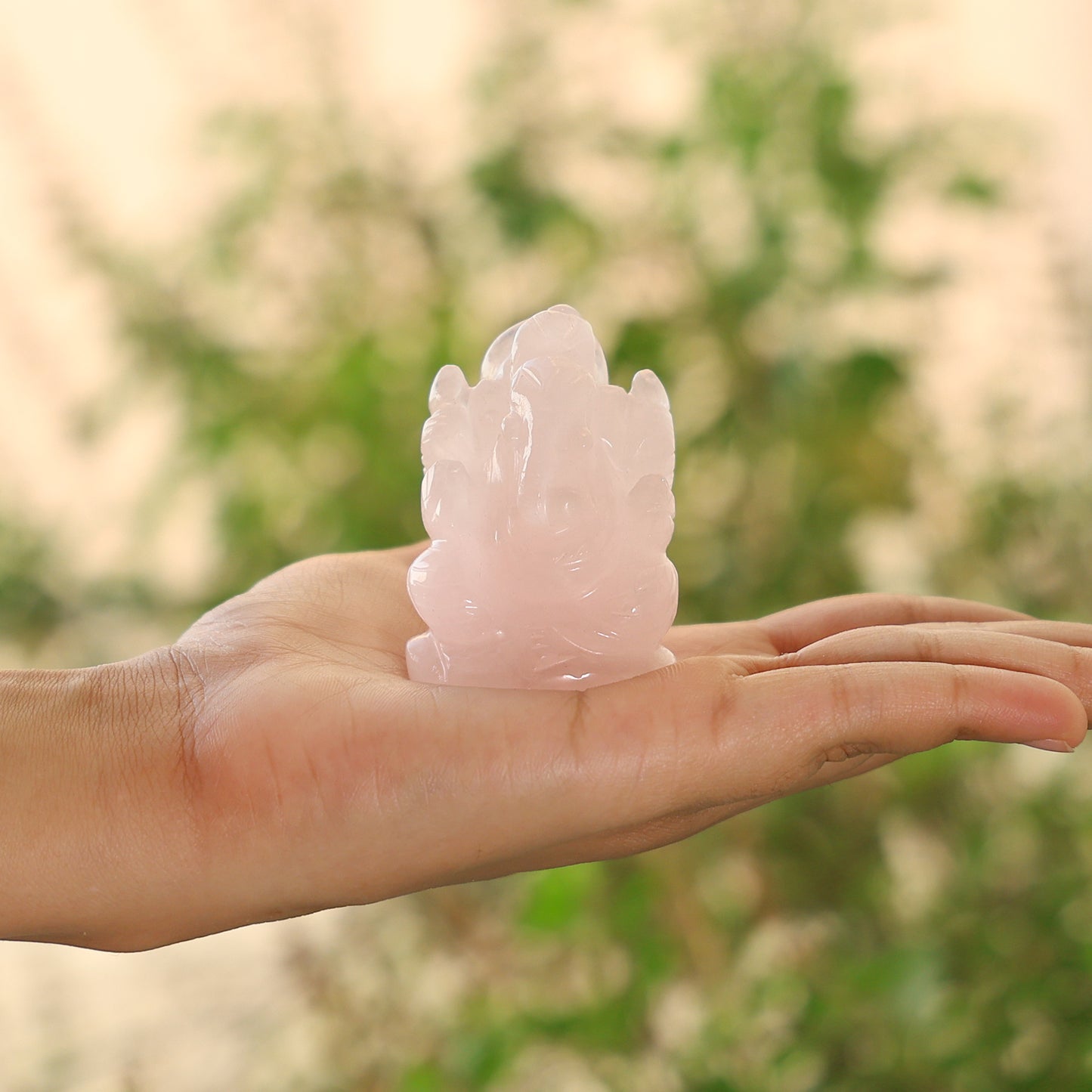 rose quartz crystal statue