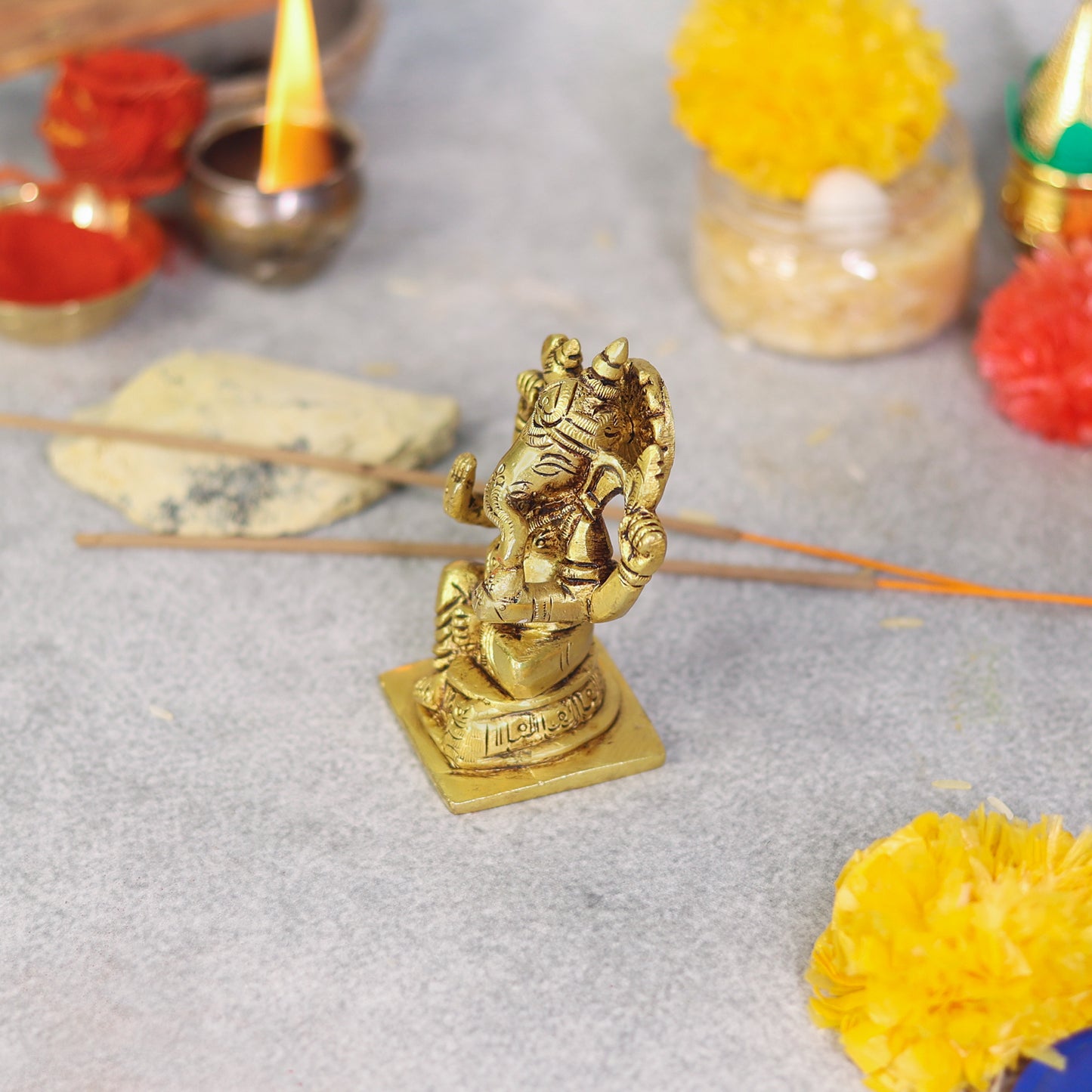 brass ganesh ji murti