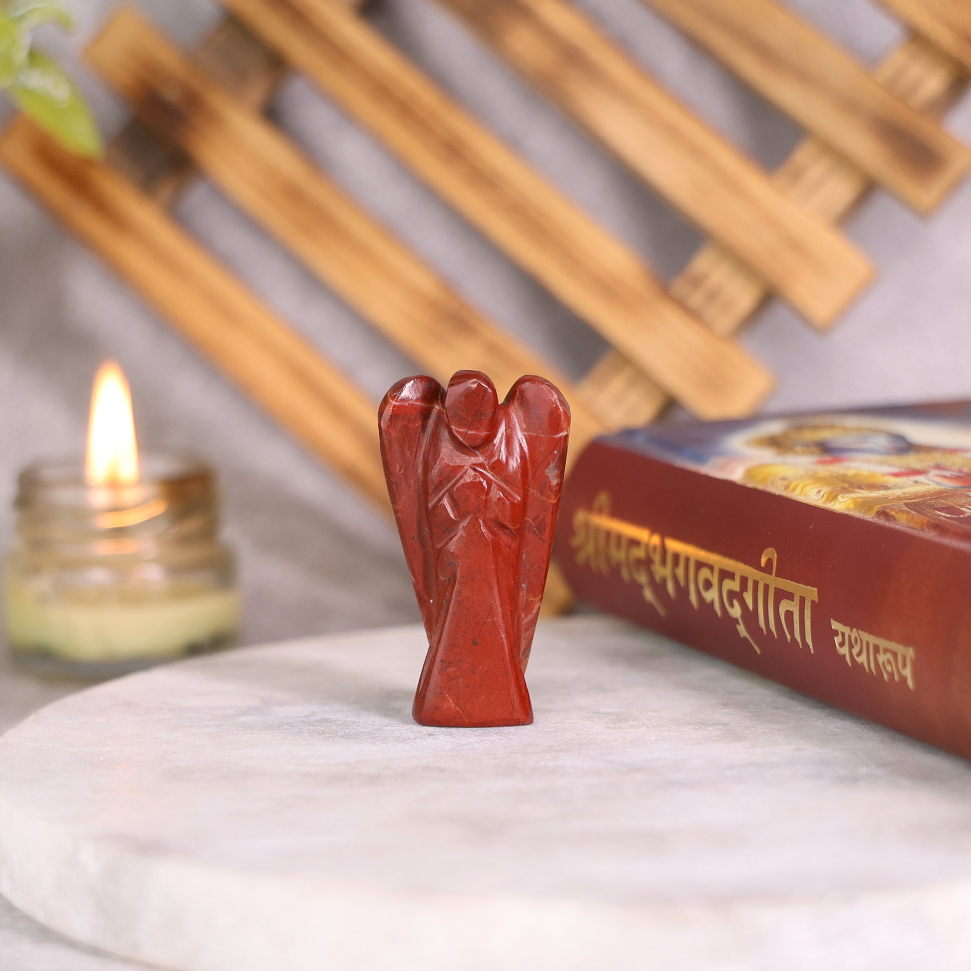 red jasper stone angel