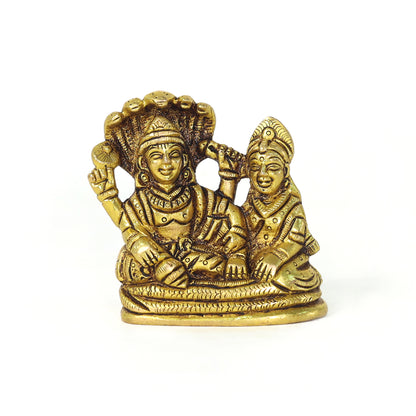 Brass Vishnu  Laxmi Ji Statue