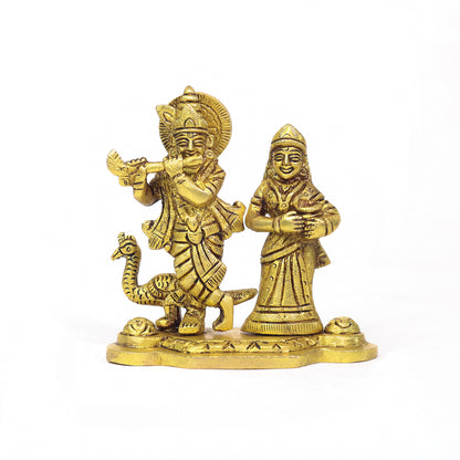 Brass Radha Krishna Statue