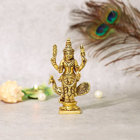 Brass Murugan with Spear Statue