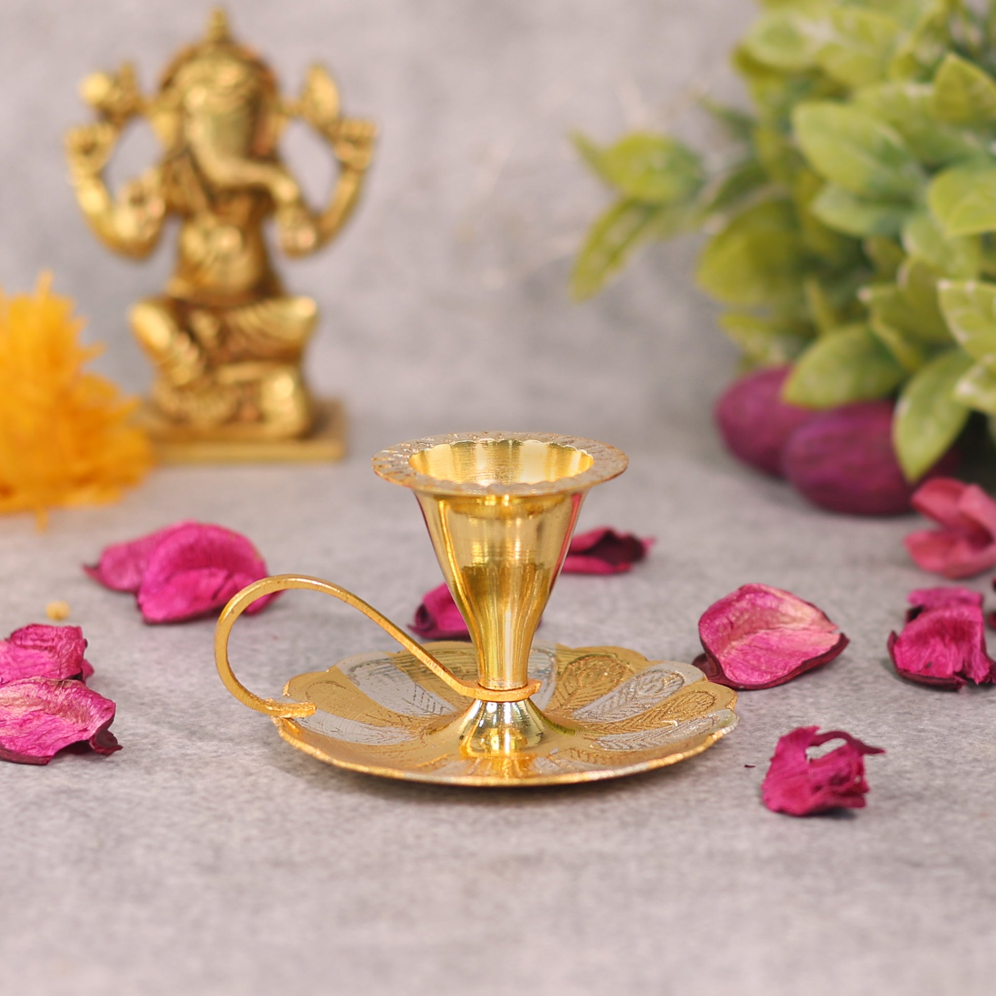 brass diya lamp