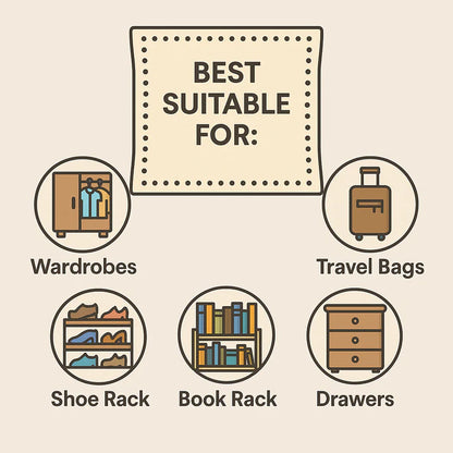 Fragrance Sachet Pack of 6 (Sandalwood, French Lavender, English Rose, Lily Blossom, Fresh Linen & Citrus)