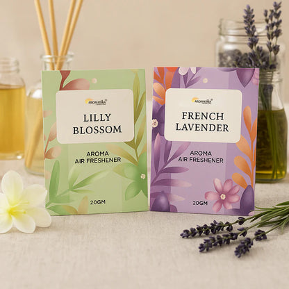 Fragrance Sachet Pack of 3 (French Lavender, Lily Blossom, Fresh Linen)
