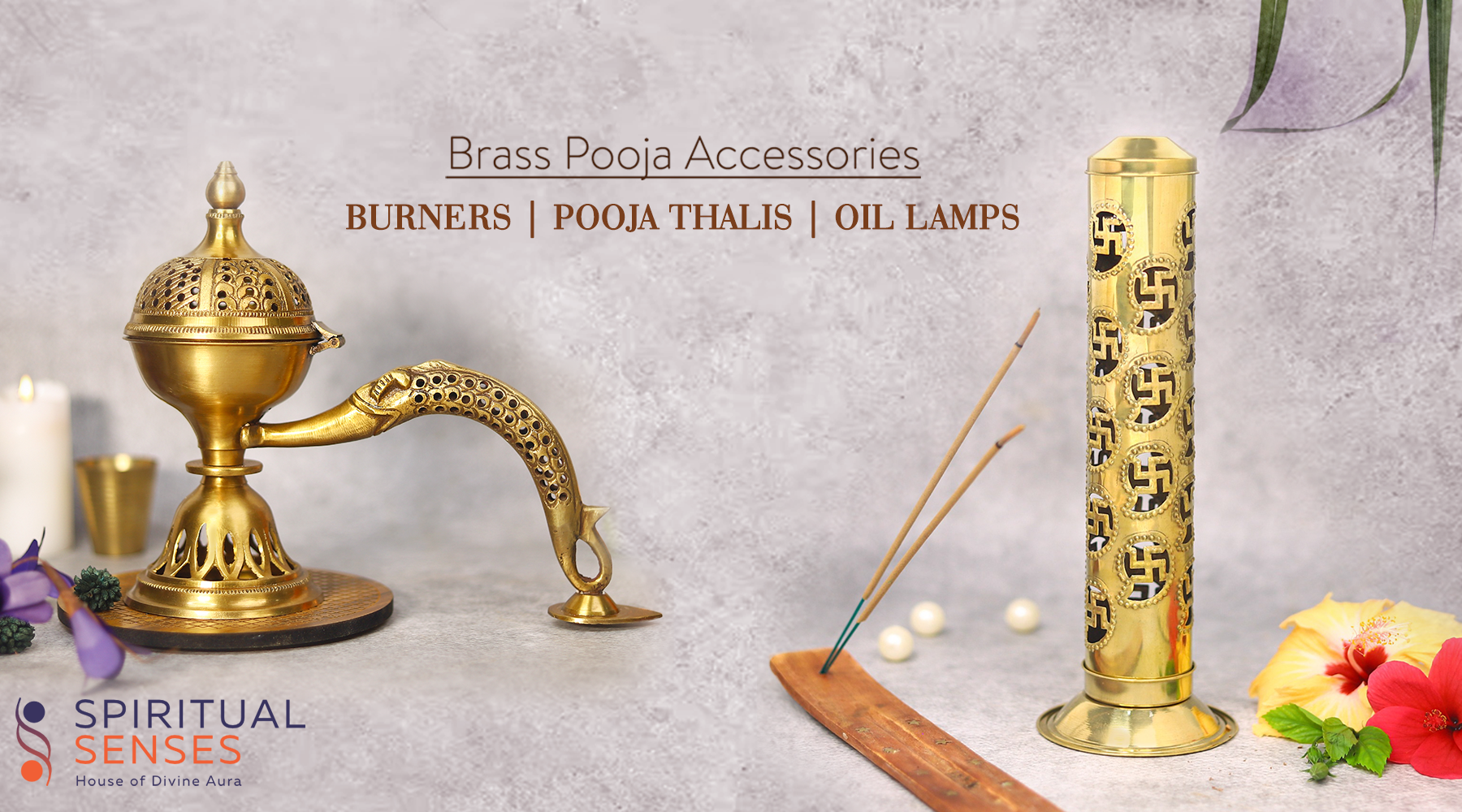 spiritual senses brass pooja accessories 