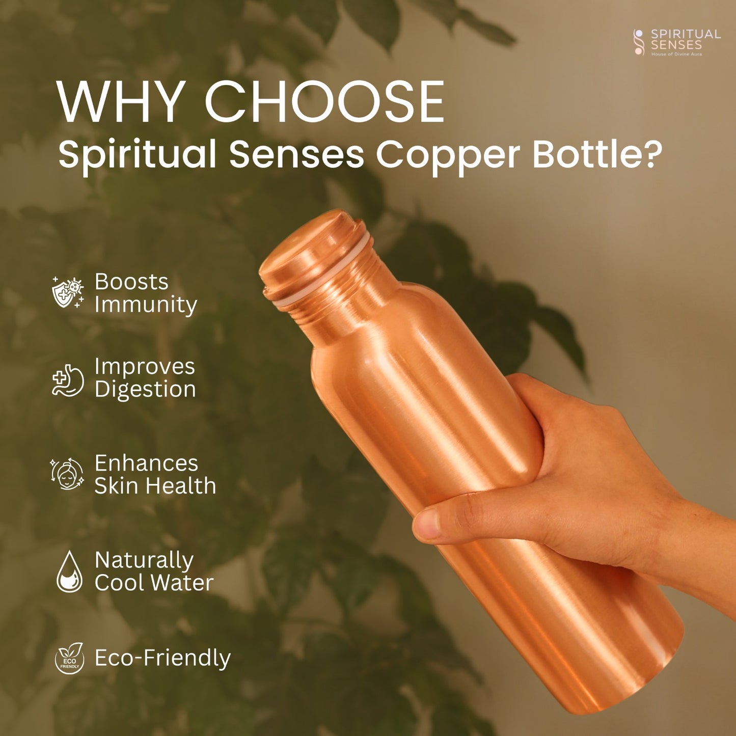 Pure Copper Plain Bottle