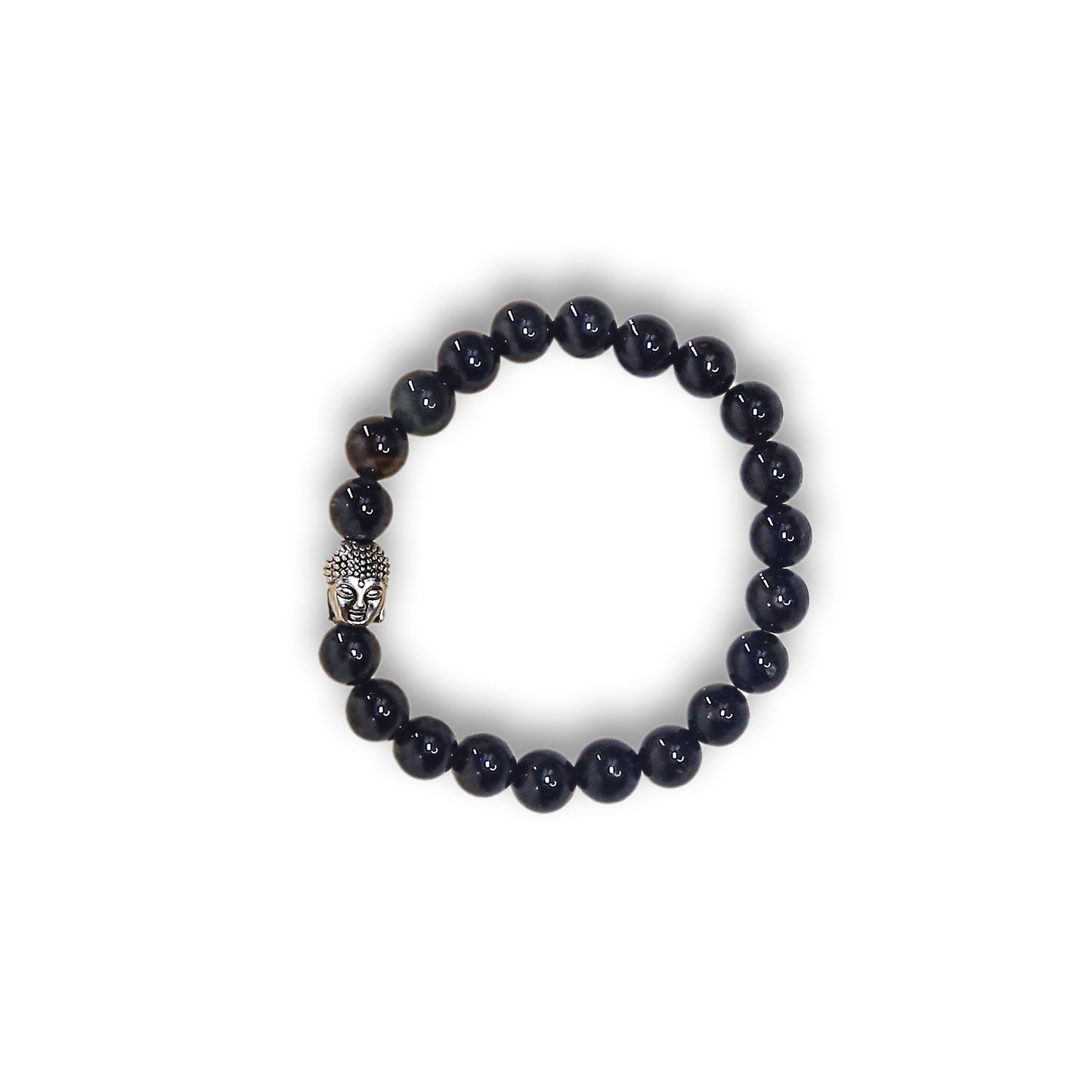 Black Obsidian Bead Bracelet