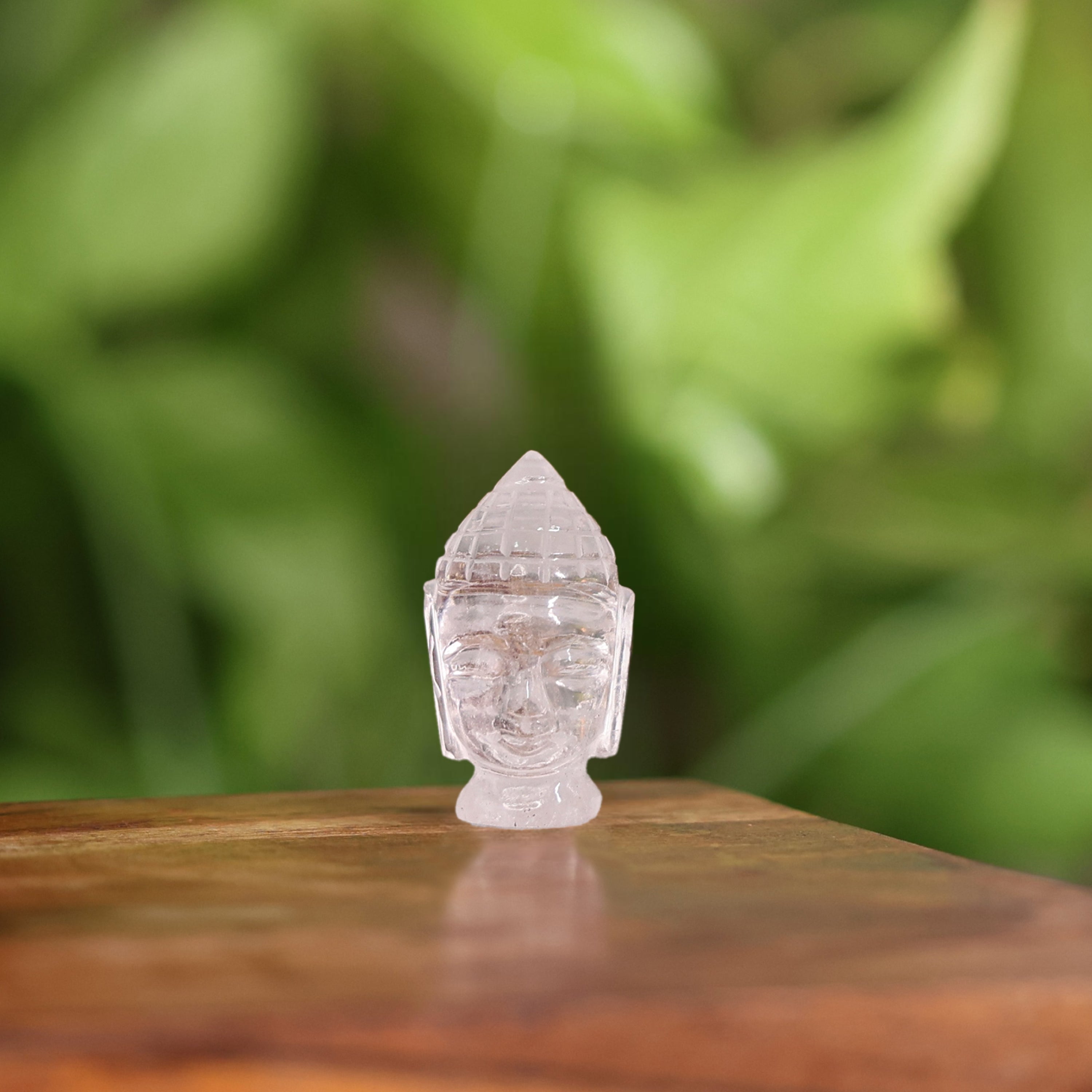 Crystal Quartz Buddha Head